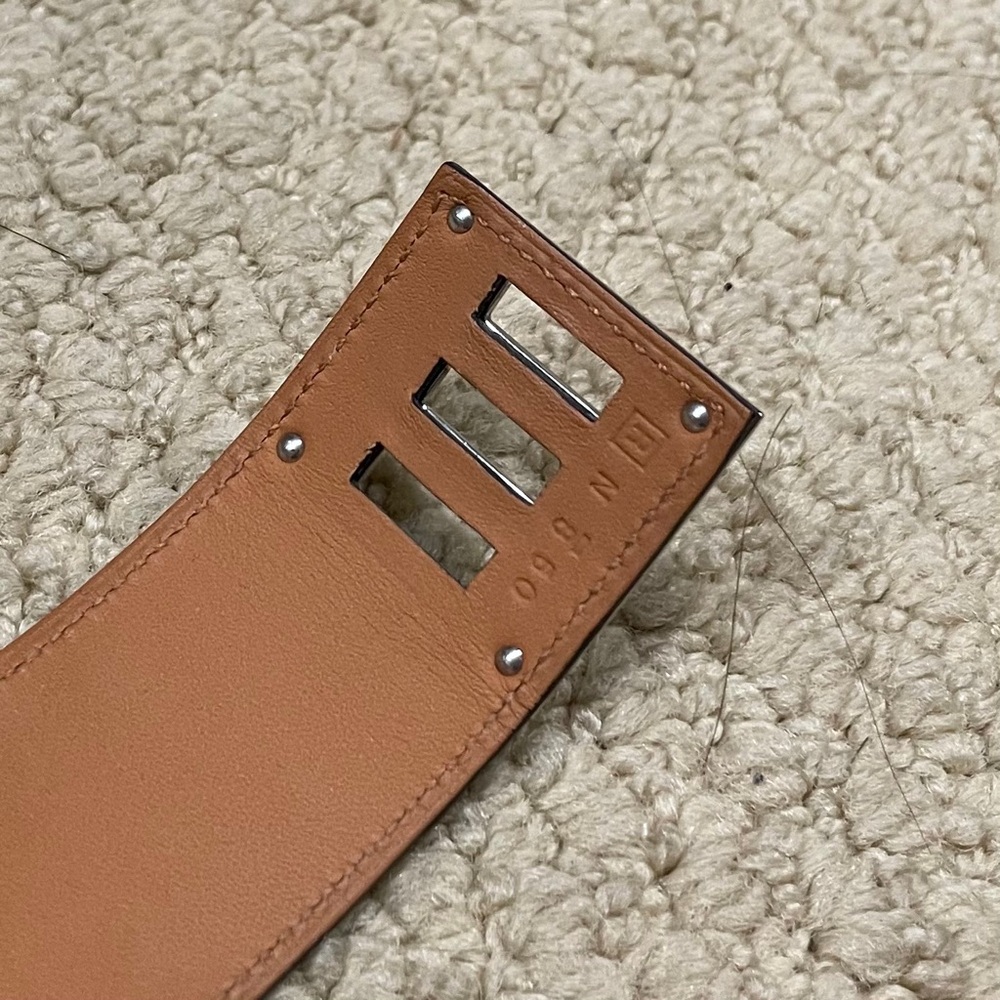 hermes kelly dog wrap bracelet in dark brown crocodile - Picture 4 of 5